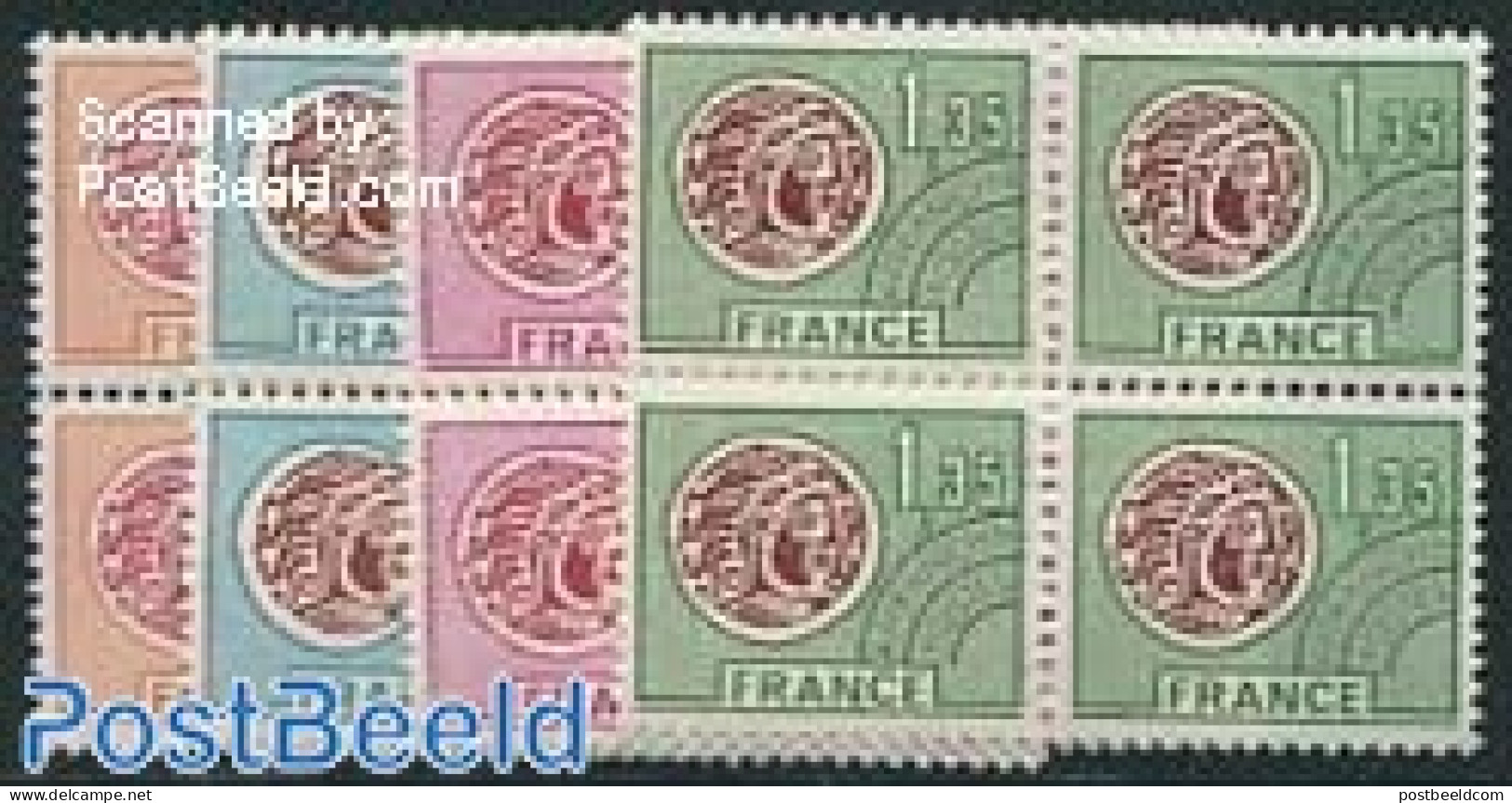 France 1975 Precancels 4v, Blocks Of 4 [+], Mint NH - Neufs