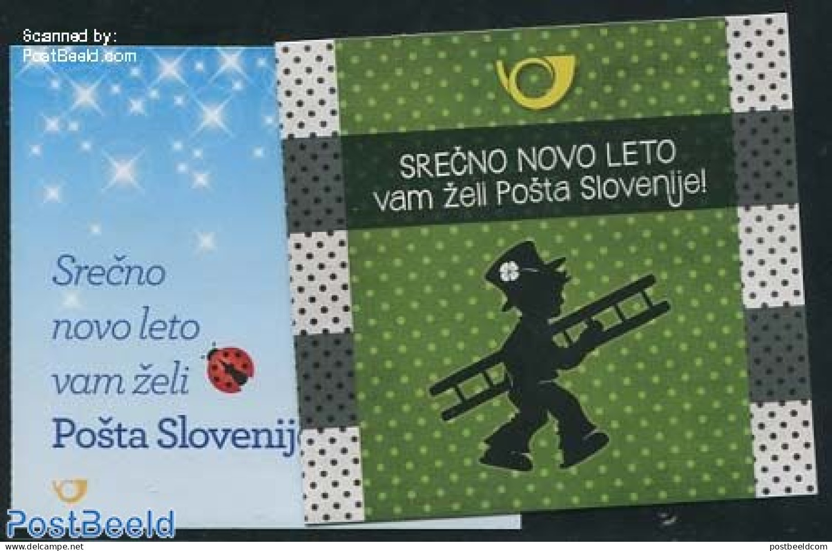 Slovenia 2014 New Year 2 Booklets, Mint NH, Nature - Various - Mushrooms - Stamp Booklets - New Year - Mushrooms