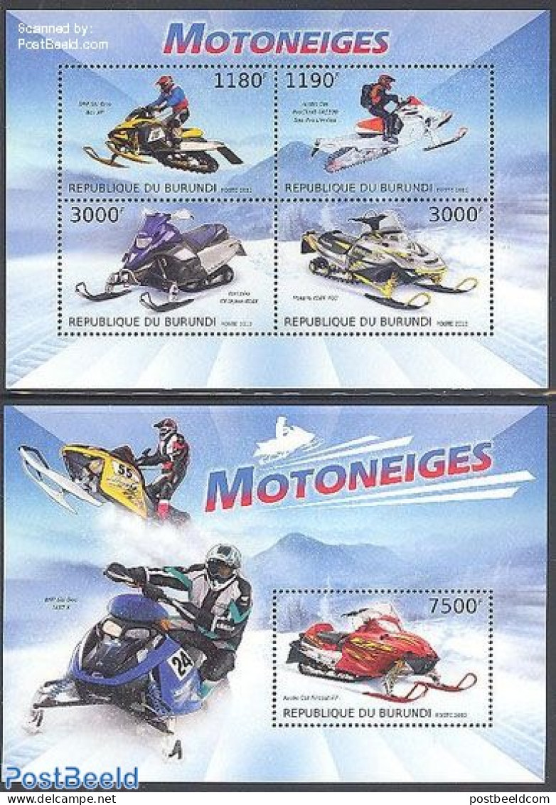 Burundi 2012 Snowscooters 2 S/s, Mint NH - Other & Unclassified