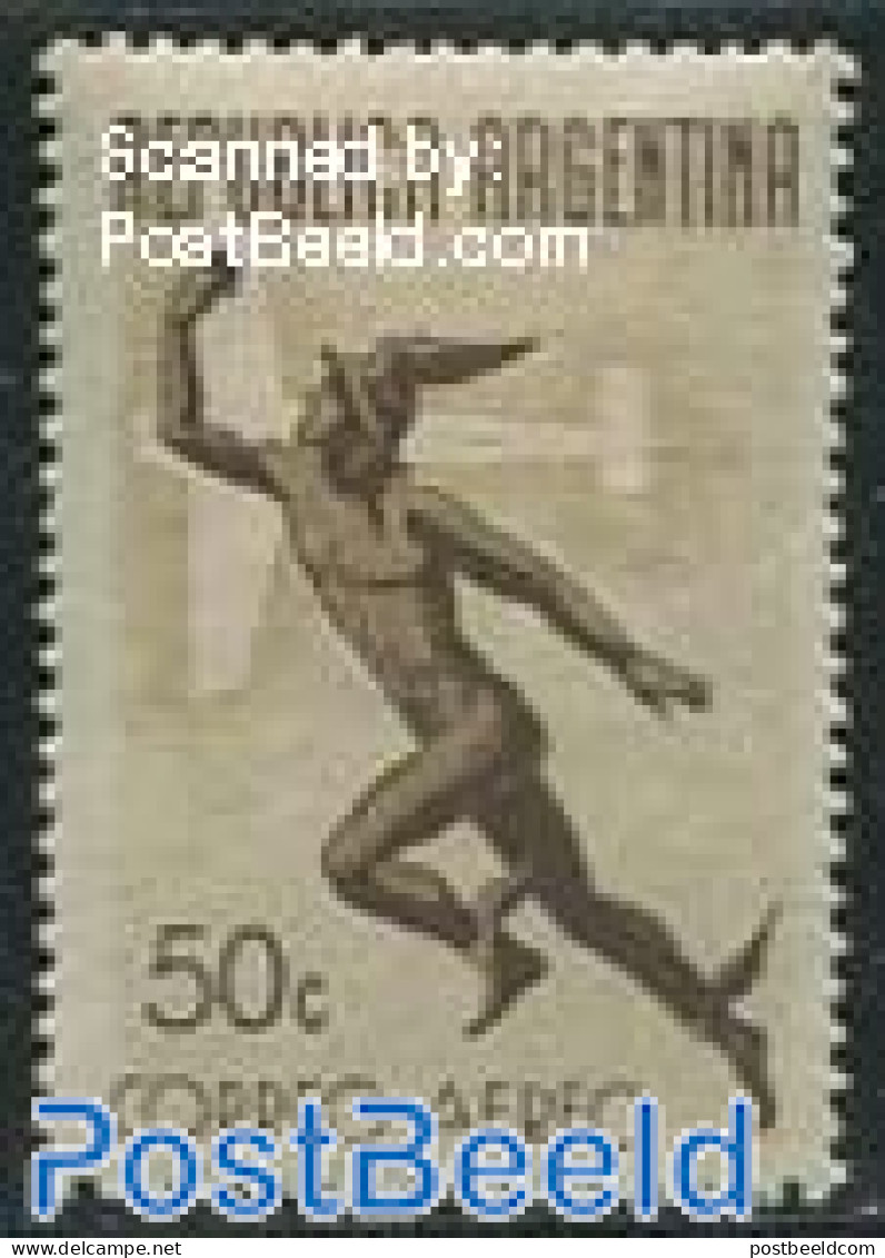 Argentina 1940 50c, Stamp Out Of Set, Mint NH, Religion - Transport - Greek & Roman Gods - Aircraft & Aviation - Neufs