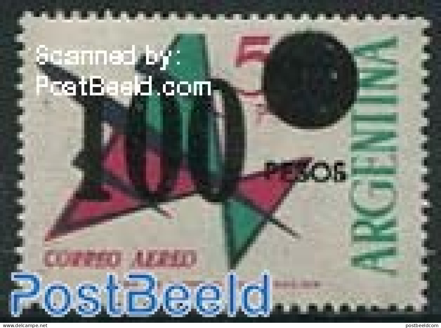 Argentina 1975 100P On 5.60P, Stamp Out Of Set, Mint NH, Transport - Aircraft & Aviation - Ongebruikt