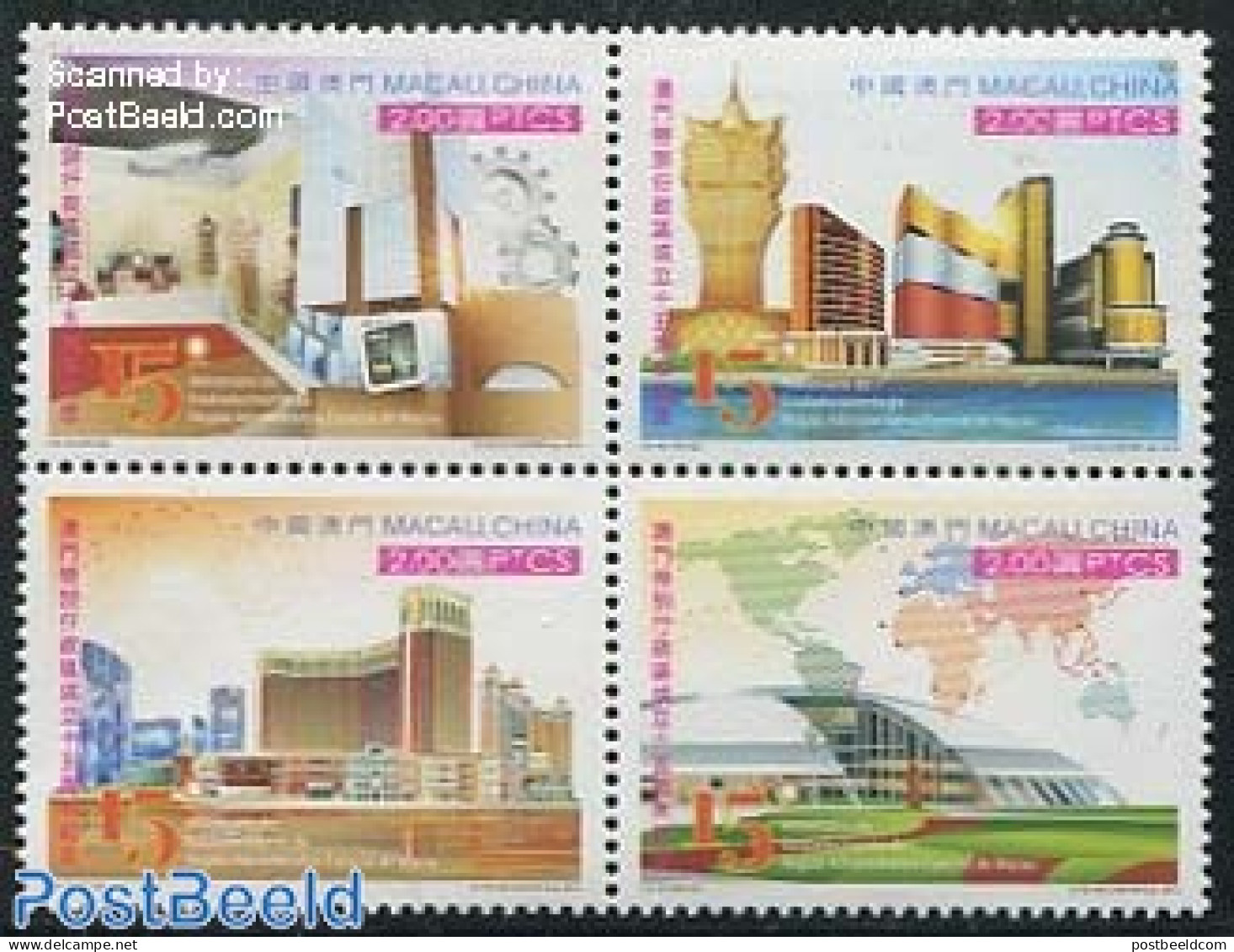 Macao 2014 15 Years Special Administration Region 4v [+] Or [:::], Mint NH - Ongebruikt