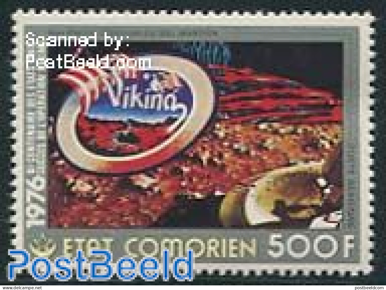 Comoros 1976 500F, Stamp Out Of Set, Mint NH, Transport - Space Exploration - Komoren (1975-...)
