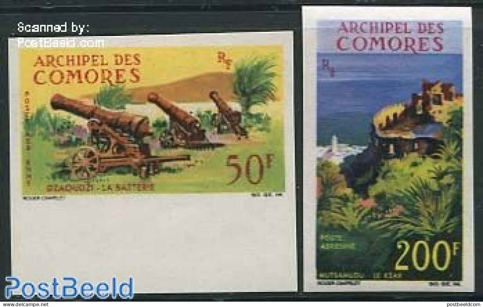 Comoros 1966 Tourism 2v, Imperforated, Mint NH, Various - Tourism - Art - Castles & Fortifications - Castelli