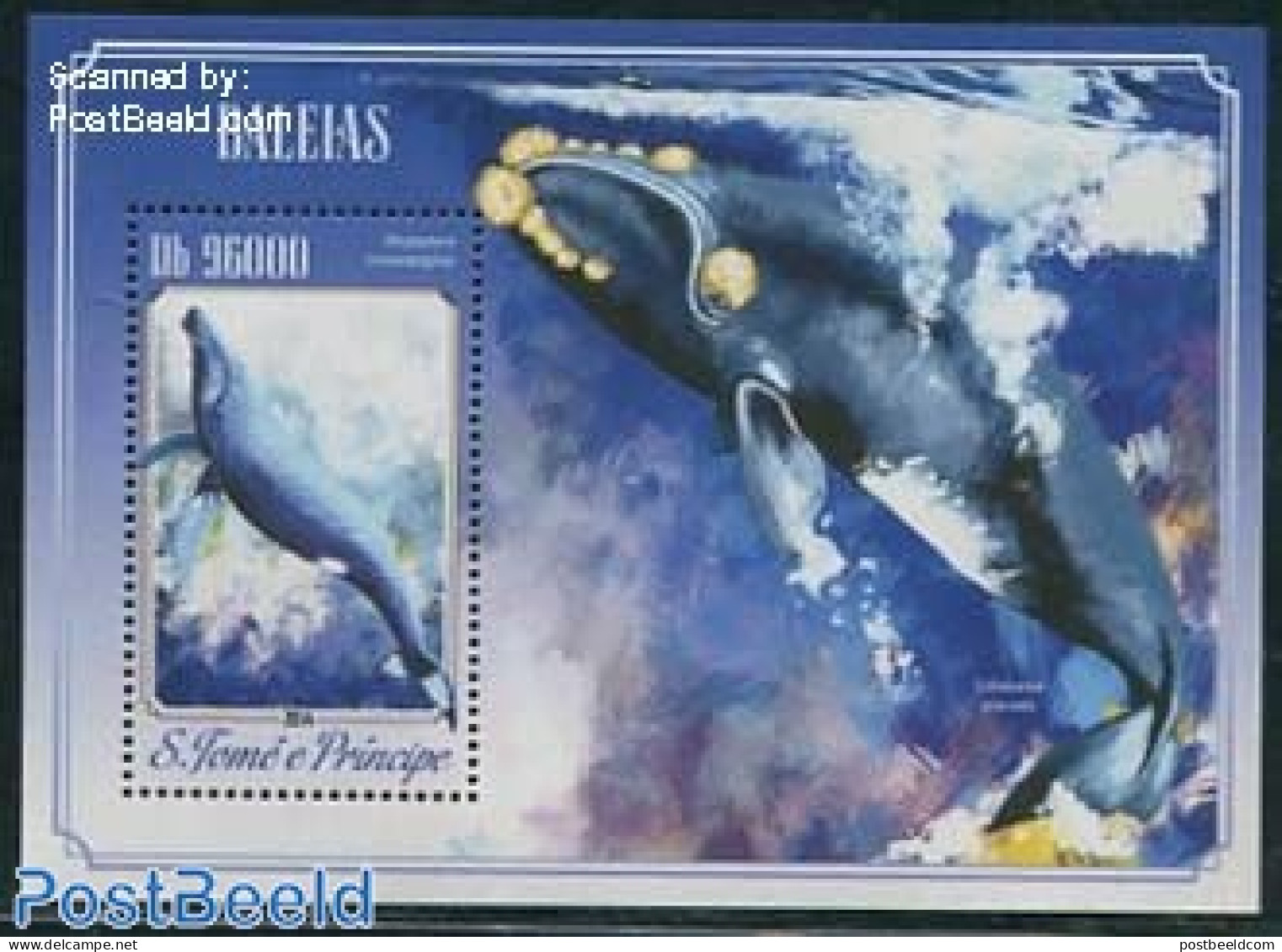 Sao Tome/Principe 2014 Whales S/s, Mint NH, Nature - Sea Mammals - Sao Tome Et Principe
