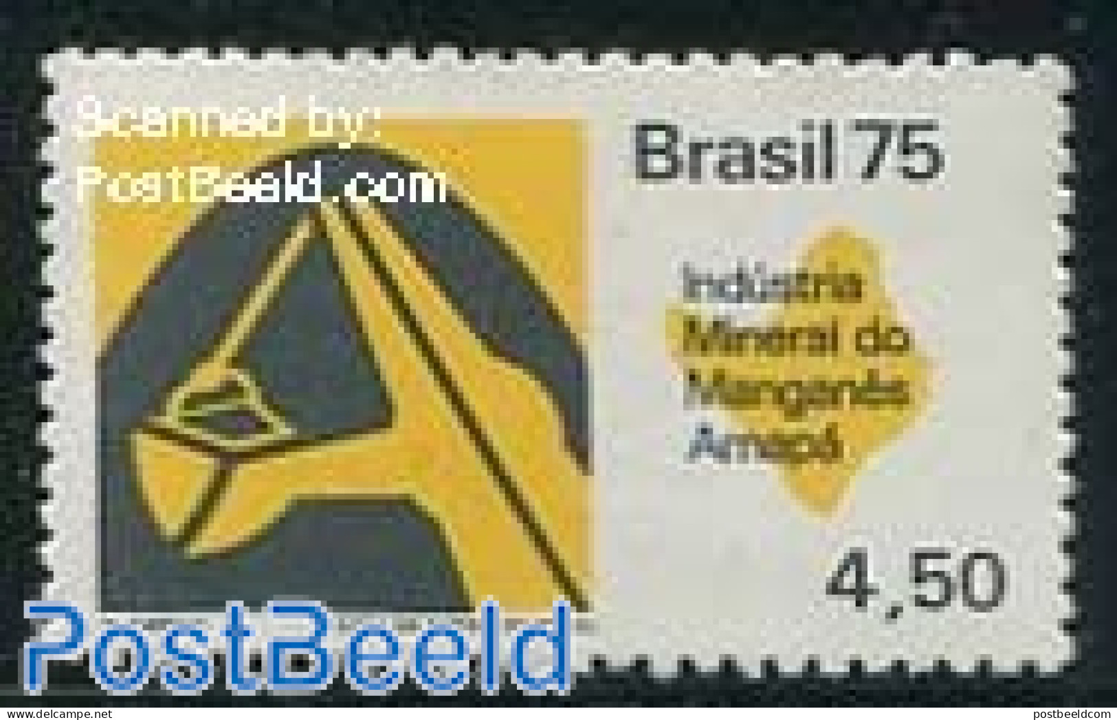Brazil 1975 4.50Cr, Stamp Out Of Set, Mint NH, Science - Mining - Ungebraucht