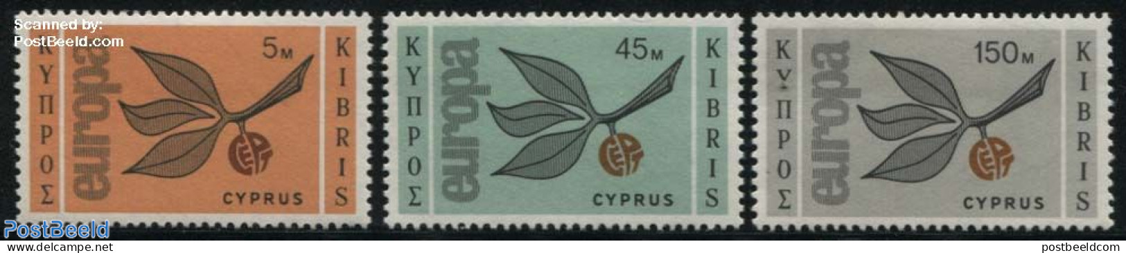 Cyprus 1965 Europe 3v, Unused (hinged), History - Nature - Europa (cept) - Trees & Forests - Ongebruikt