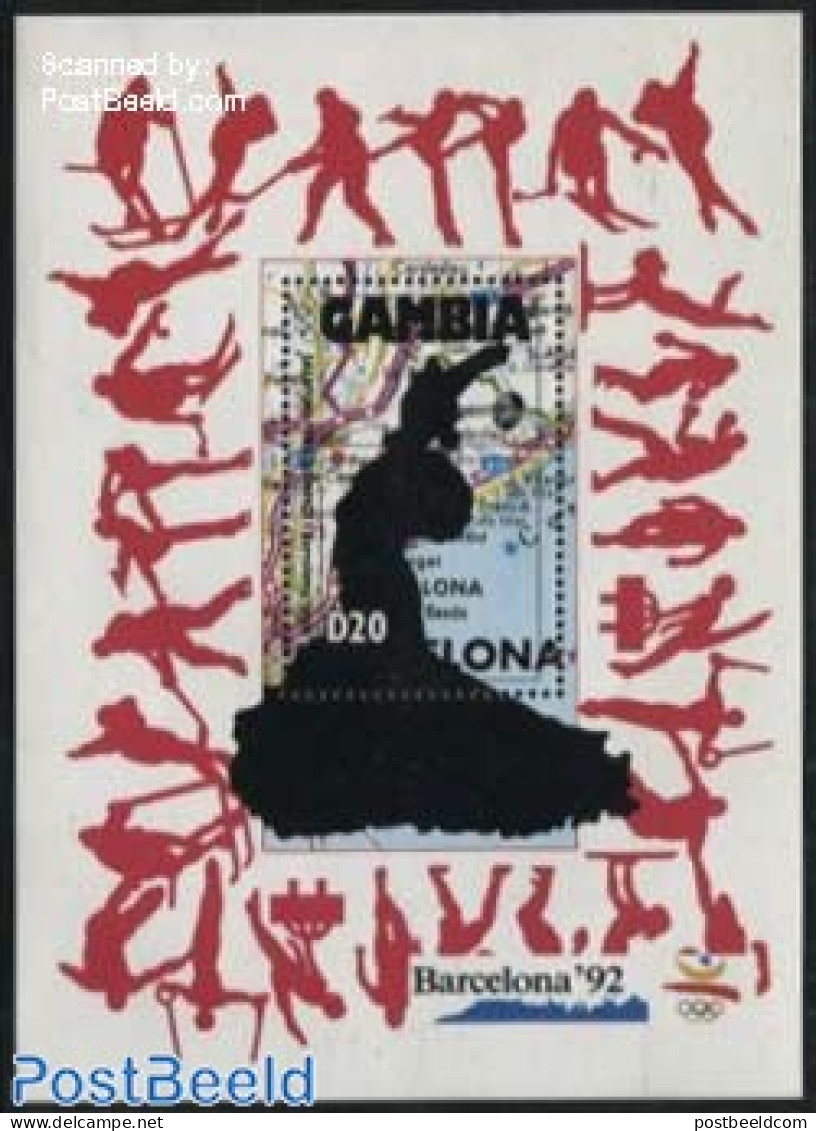 Gambia 1992 Olympic Games S/s, Mint NH, Performance Art - Sport - Various - Dance & Ballet - Olympic Games - Maps - Danza