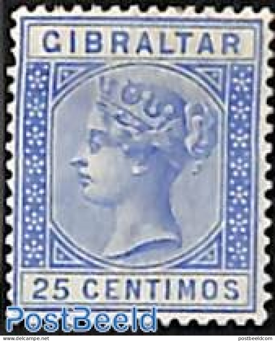 Gibraltar 1889 25c, Stamp Out Of Set, Unused (hinged) - Gibraltar