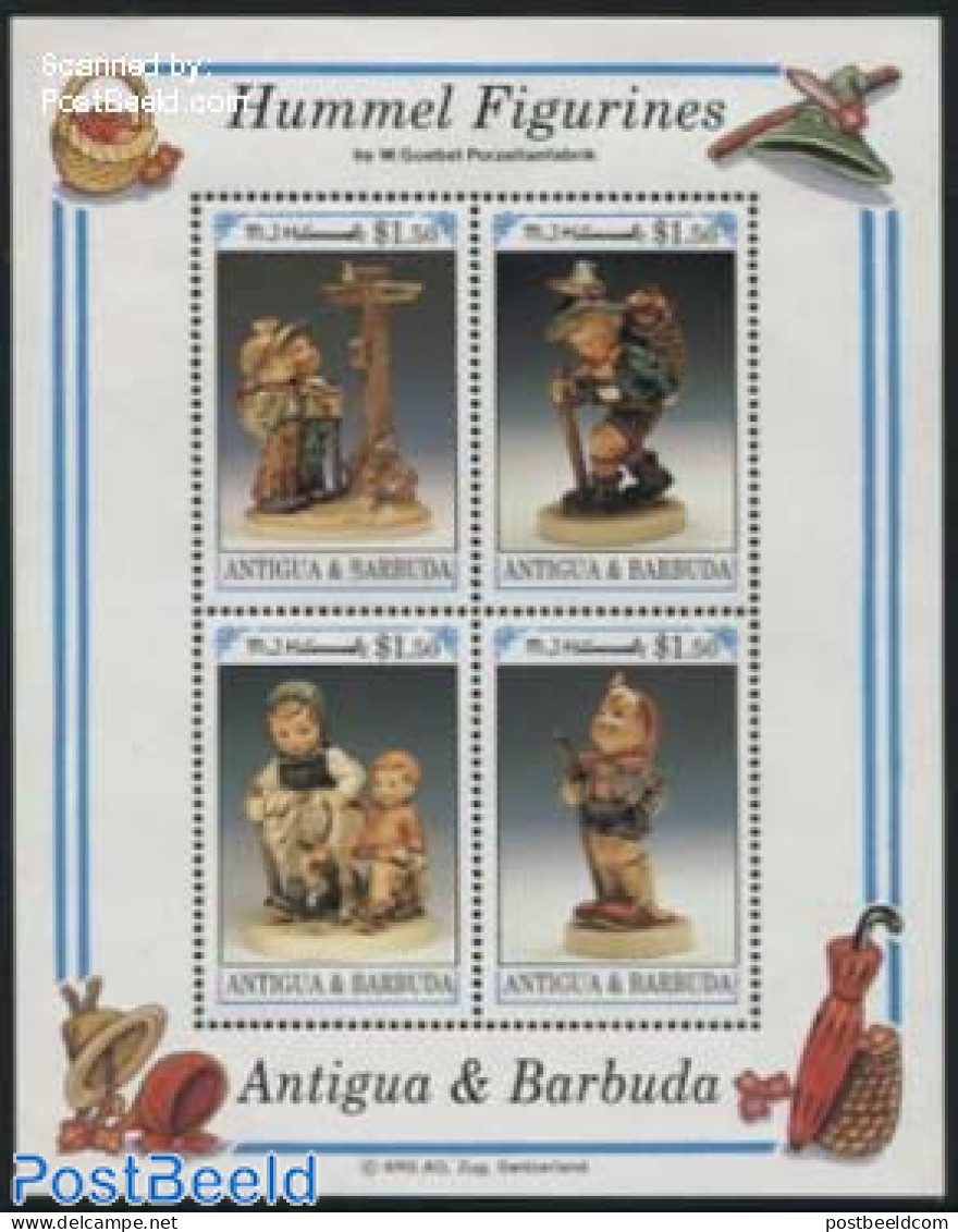 Antigua & Barbuda 1993 Hummel S/s, Mint NH - Antigua E Barbuda (1981-...)