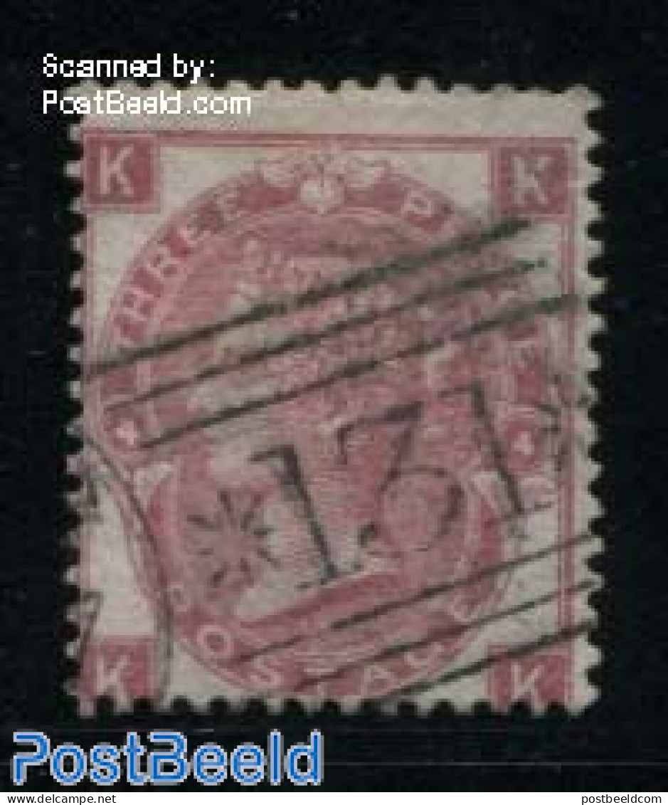 Great Britain 1865 3p, Plate 4, Used, Used Stamps - Altri & Non Classificati