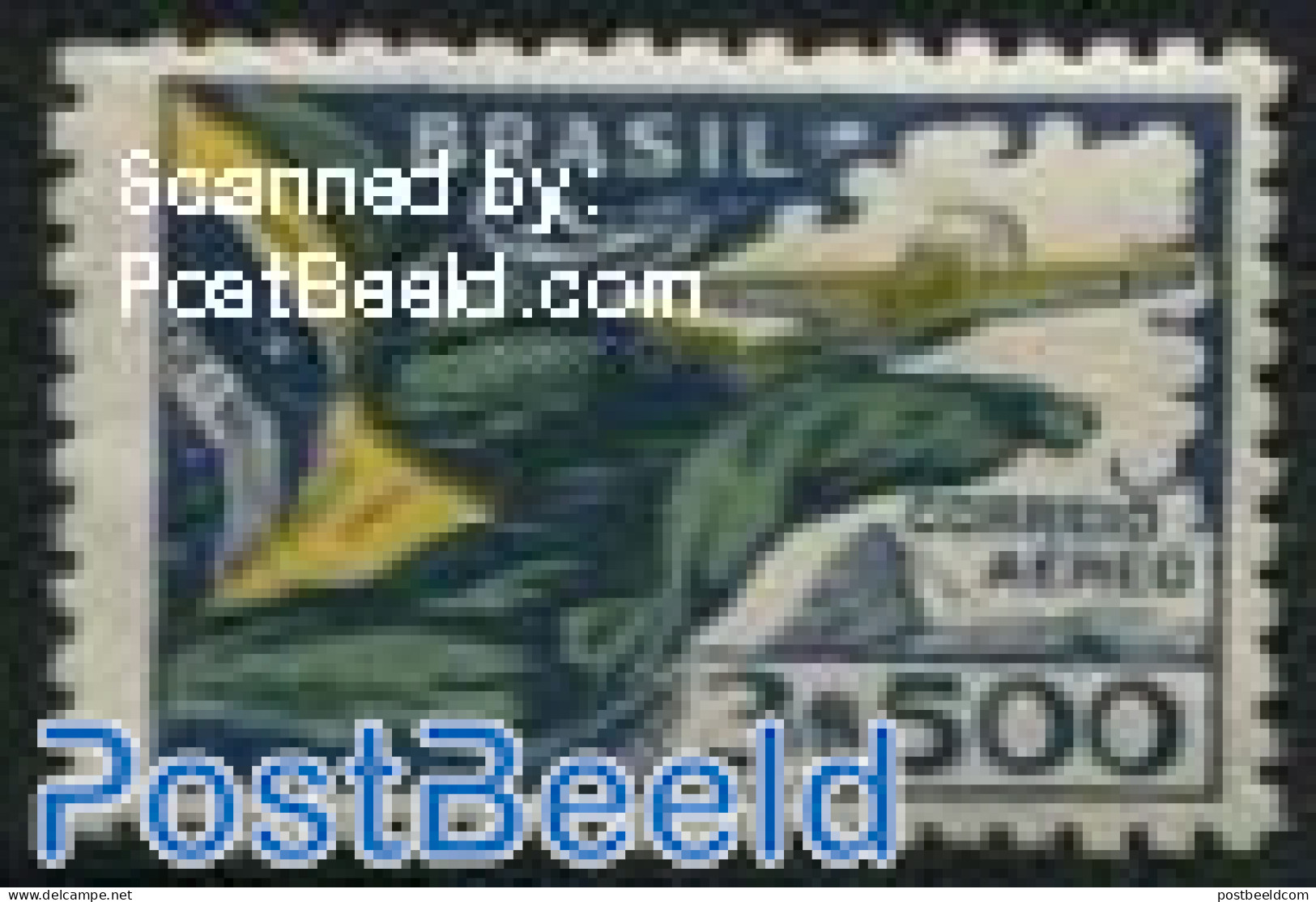 Brazil 1937 3$500, Stamp Out Of Set, Mint NH, History - Transport - Flags - Aircraft & Aviation - Ongebruikt