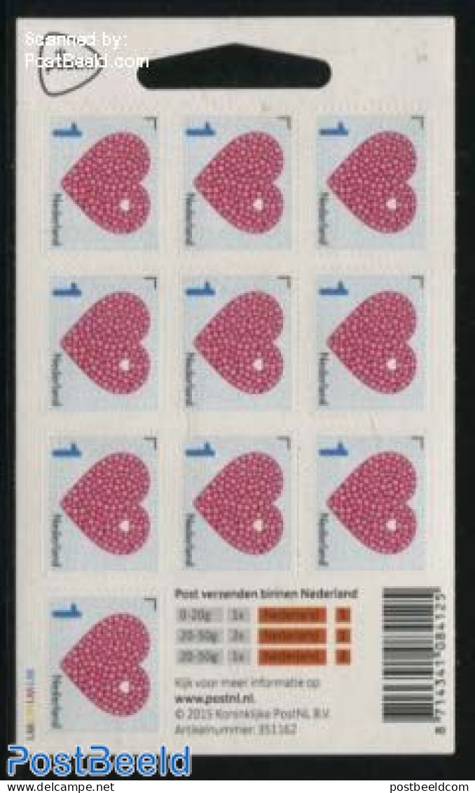 Netherlands 2015 Love (10x Liefde) M/s, Mint NH - Ungebraucht