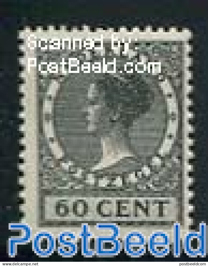 Netherlands 1934 60c Black, Perf. 13.5:12.75, Unused (hinged) - Nuevos