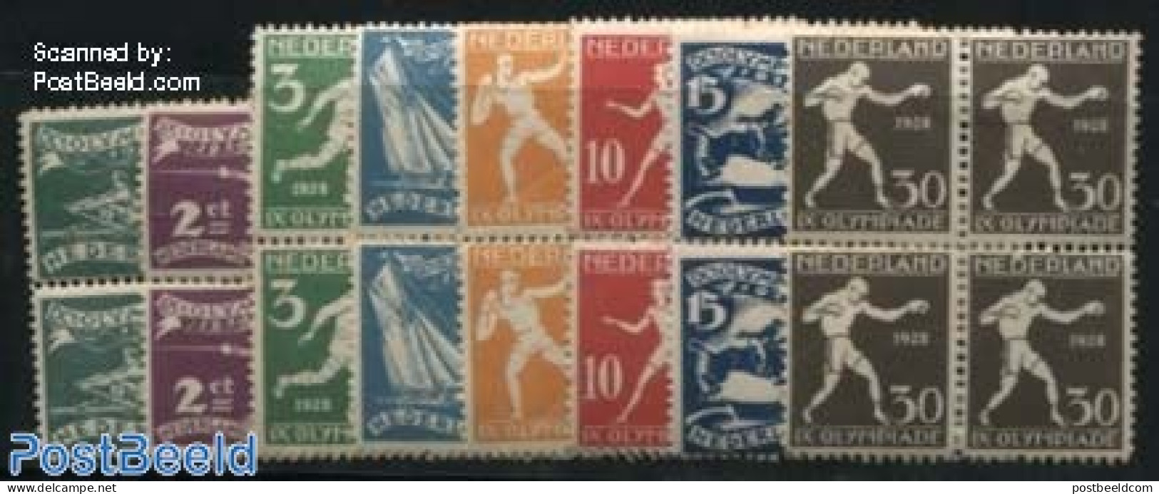 Netherlands 1928 Olympic Games 8v, Blocks Of 4 [+], Mint NH, Sport - Ungebraucht