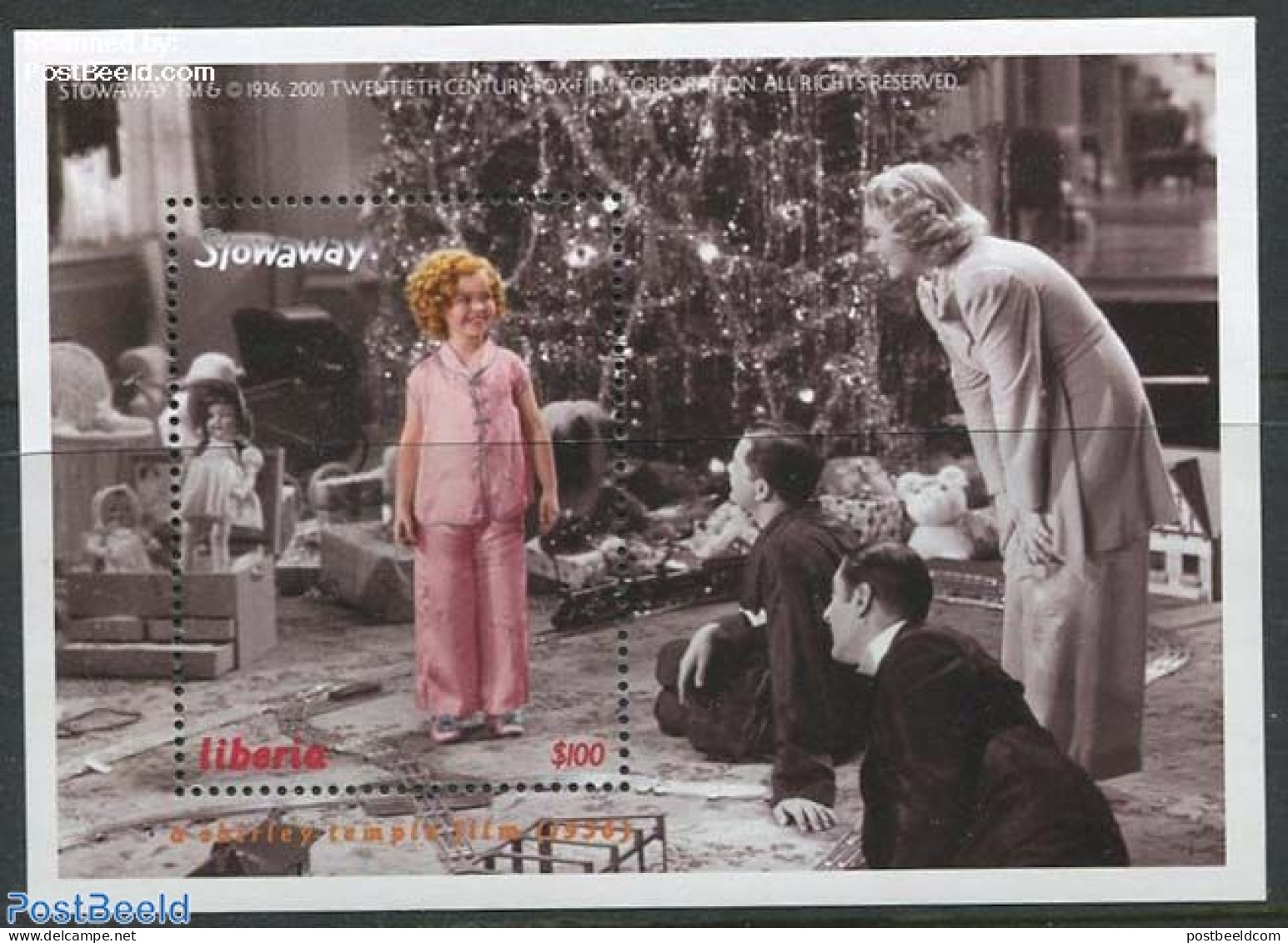 Liberia 2002 Shirley Temple S/s, Mint NH, Performance Art - Movie Stars - Schauspieler