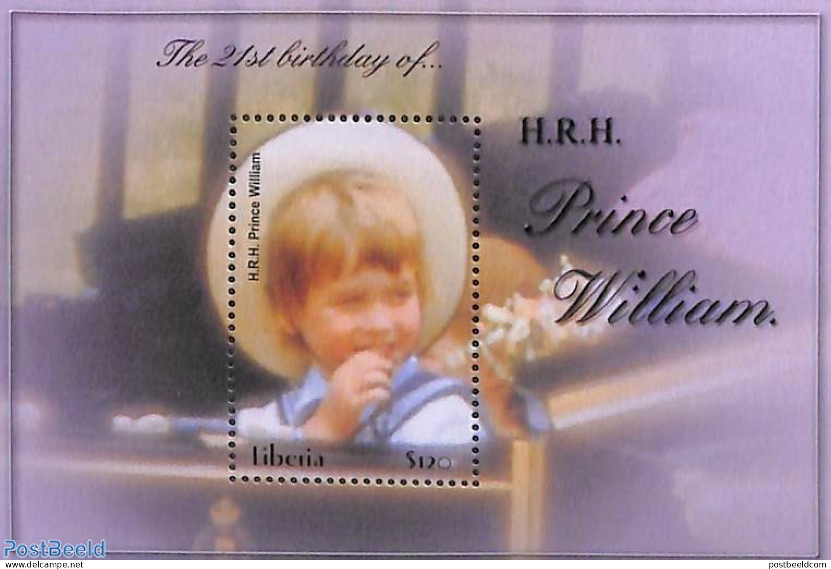 Liberia 2003 Prince William S/s, Mint NH, History - Kings & Queens (Royalty) - Familles Royales