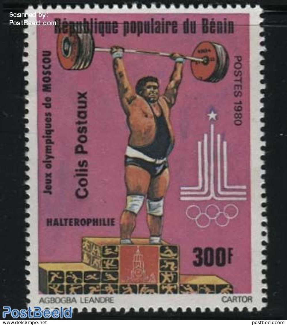 Benin 1990 300F, COLIS POSTAUX, Stamp Out Of Set, Mint NH, Sport - Olympic Games - Weightlifting - Unused Stamps