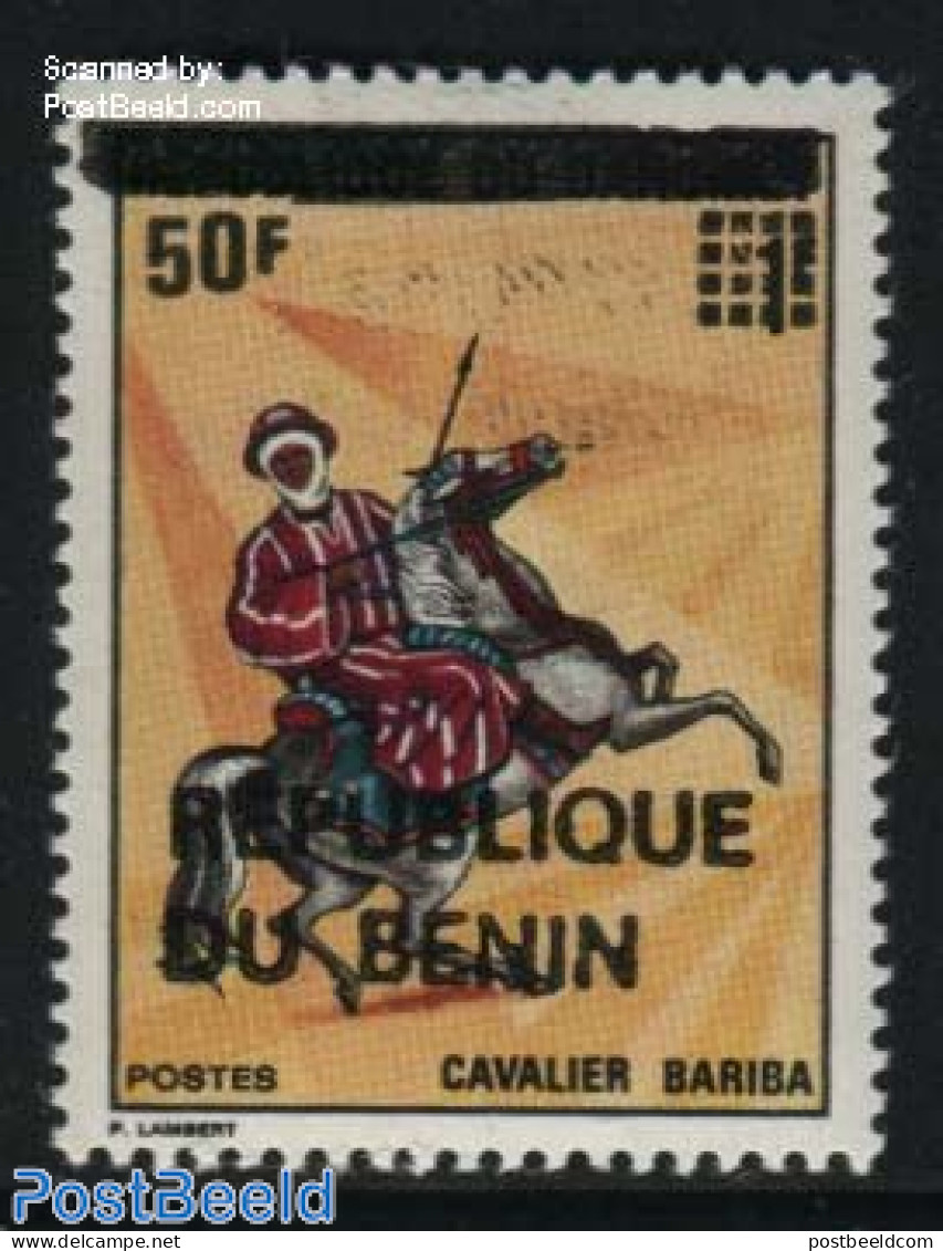 Benin 1994 50F On 1F, Stamp Out Of Set, Mint NH, Nature - Horses - Ongebruikt