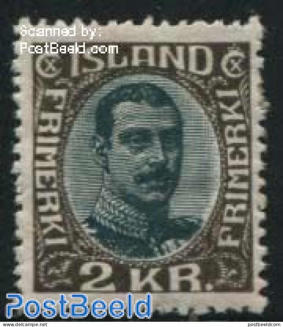 Iceland 1920 2Kr, Stamp Out Of Set, Unused (hinged) - Ongebruikt