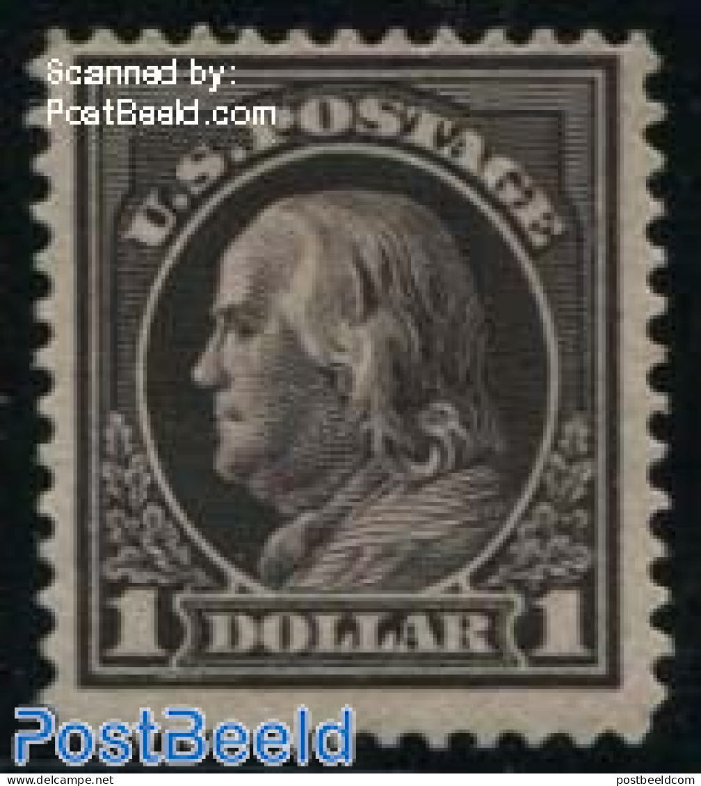 United States Of America 1912 1$, WM1, Perf.12, Stamp Out Of Set, Unused (hinged) - Neufs