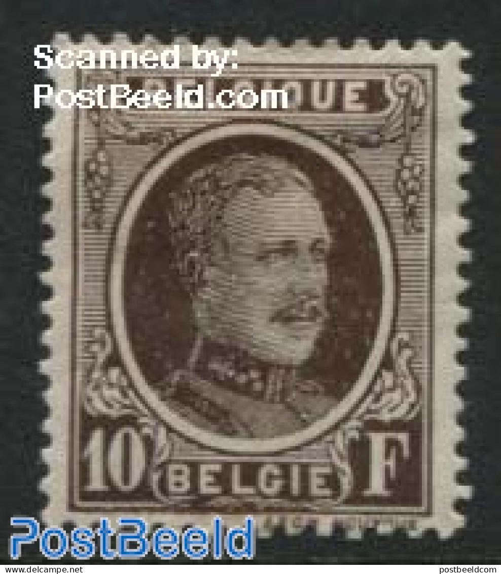 Belgium 1927 10Fr, Stamp Out Of Set, Unused (hinged) - Ongebruikt