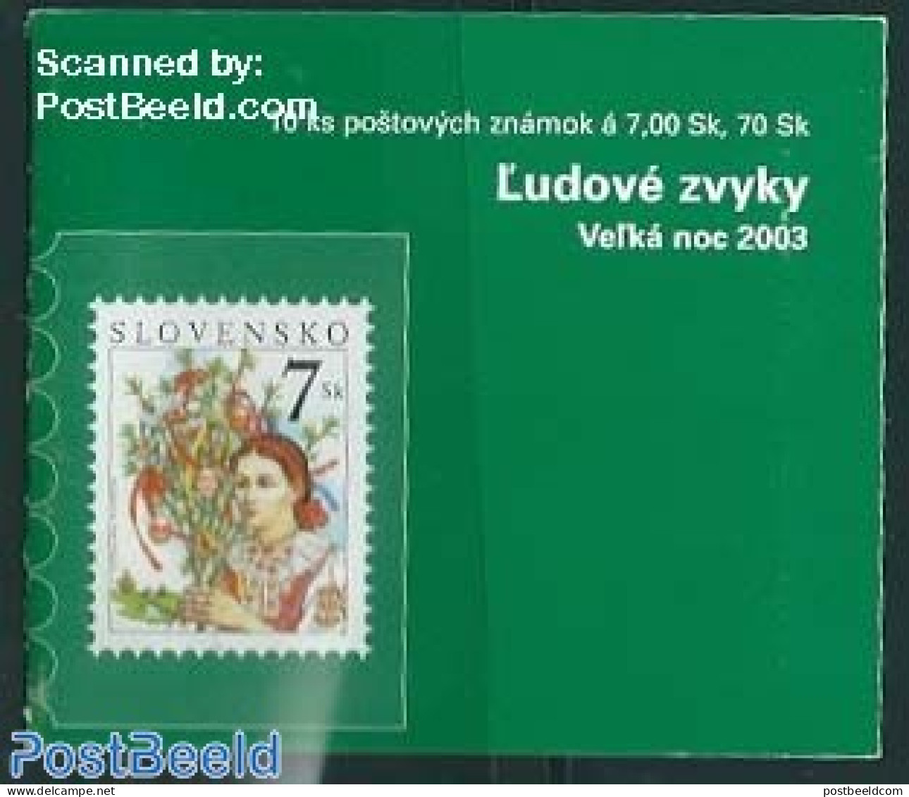 Slovakia 2003 Easter Booklet, Mint NH, Various - Stamp Booklets - Costumes - Ongebruikt
