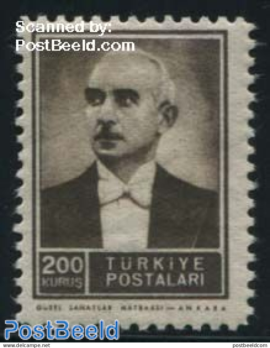 Türkiye 1942 200K, Stamp Out Of Set, Mint NH - Other & Unclassified