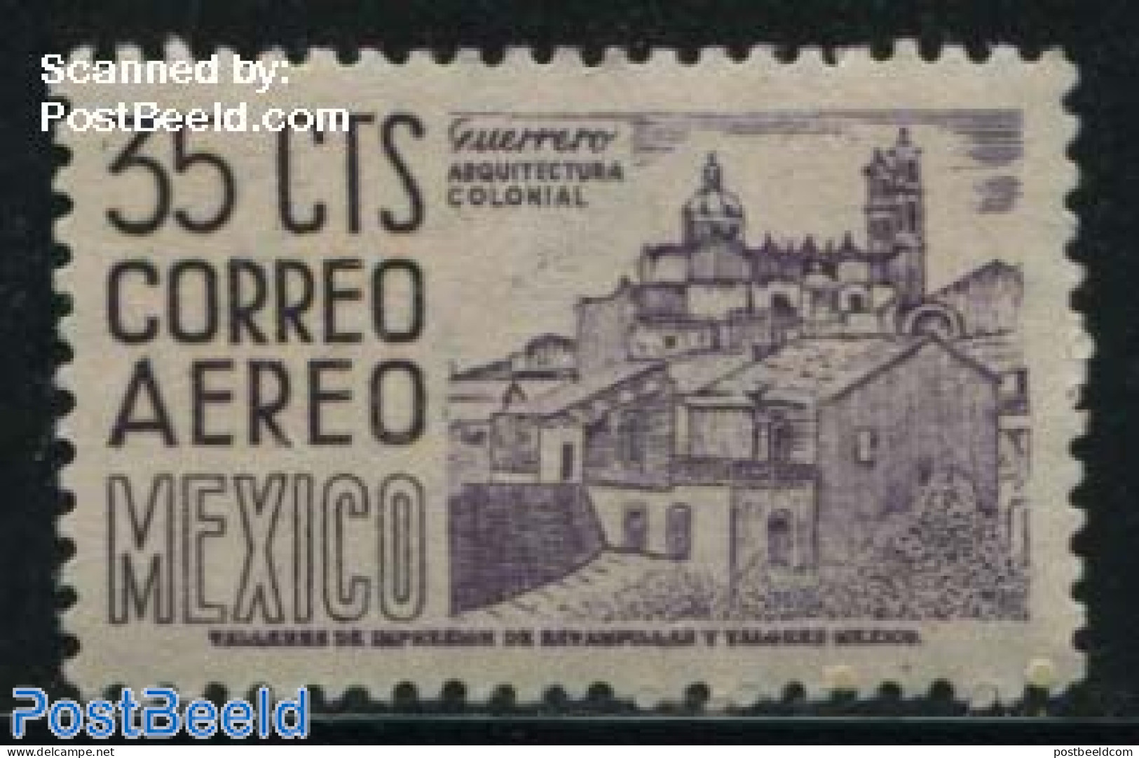 Mexico 1950 35c, Purle Wall, Stamp Out Of Set, Mint NH - Mexique