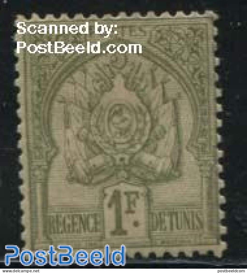 Tunisia 1888 1F, Stamp Out Of Set, Unused (hinged) - Tunesien (1956-...)
