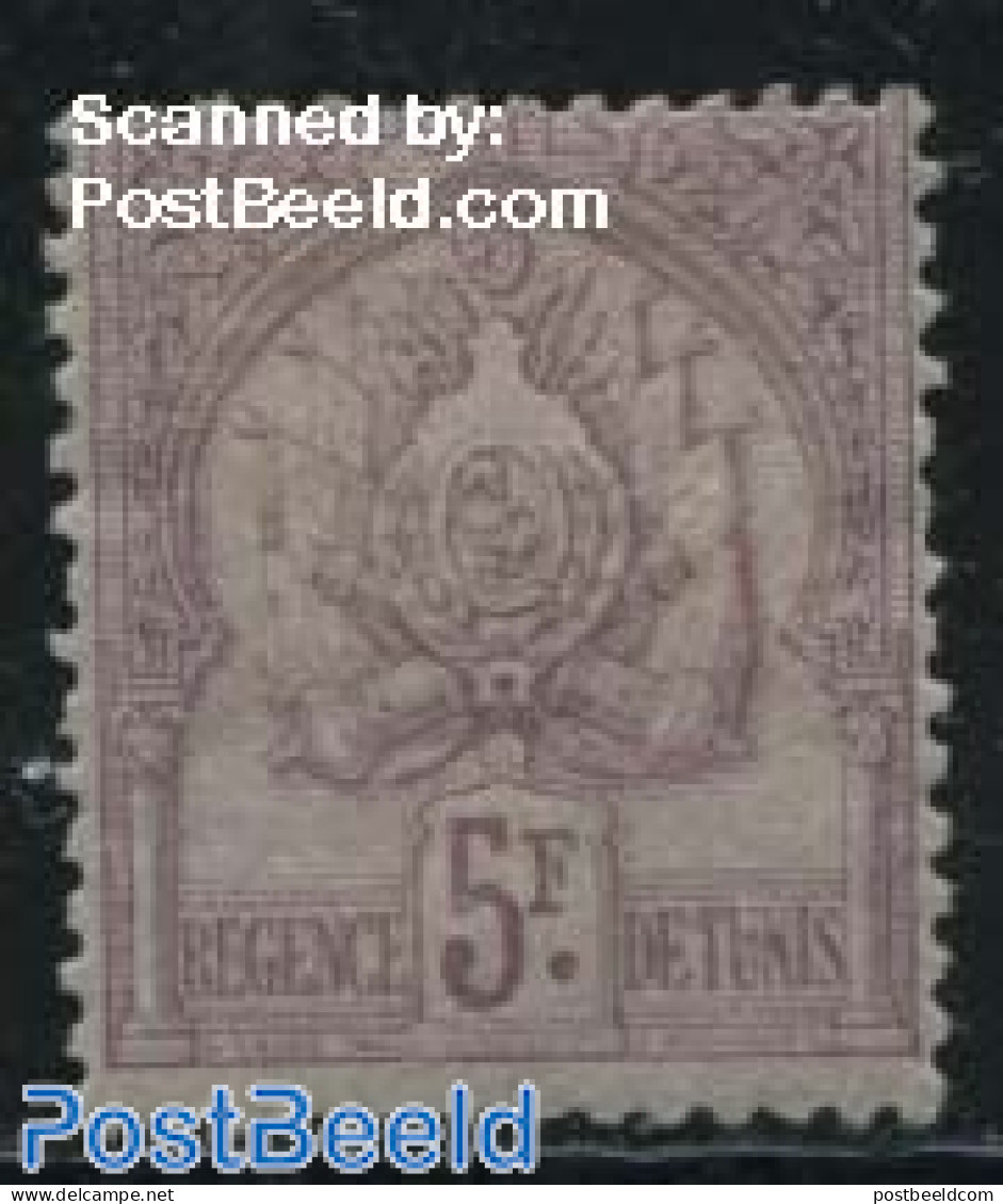 Tunisia 1888 5F, Stamp Out Of Set, Unused (hinged) - Tunisia (1956-...)