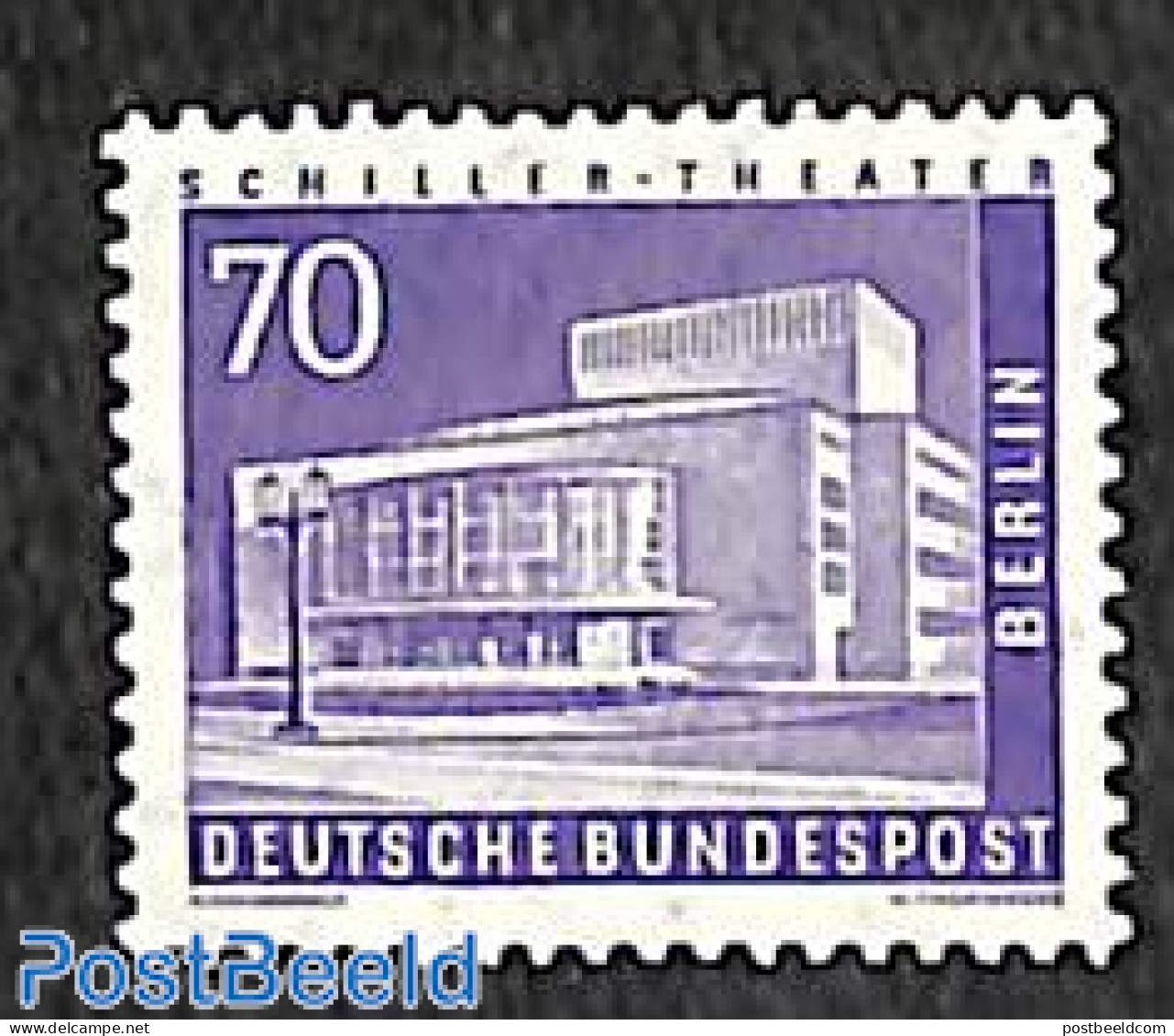 Germany, Berlin 1956 70pf, Stamp Out Of Set, Mint NH, Performance Art - Theatre - Ungebraucht