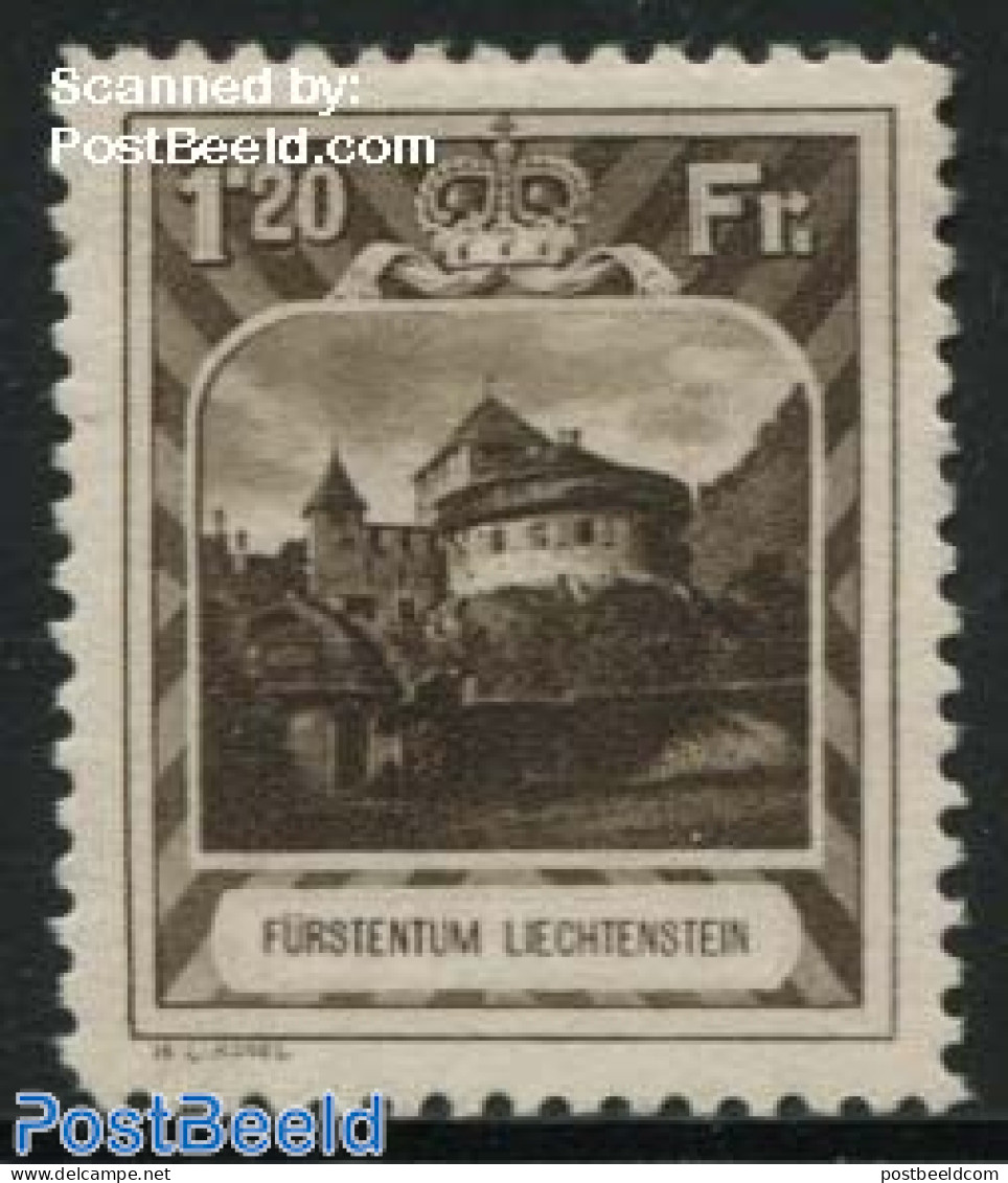 Liechtenstein 1930 1.20Fr, Perf. 10.5, Stamp Out Of Set, Unused (hinged) - Unused Stamps