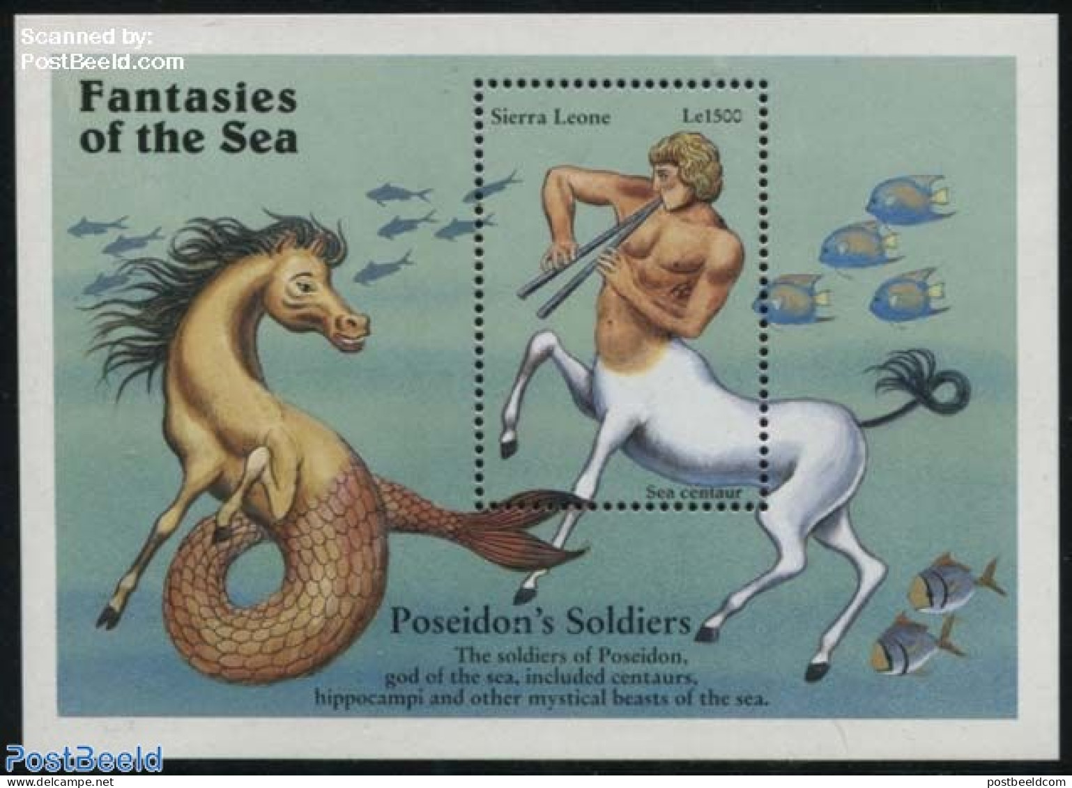 Sierra Leone 1996 Sea Centaur S/s, Mint NH, Art - Fairytales - Fiabe, Racconti Popolari & Leggende