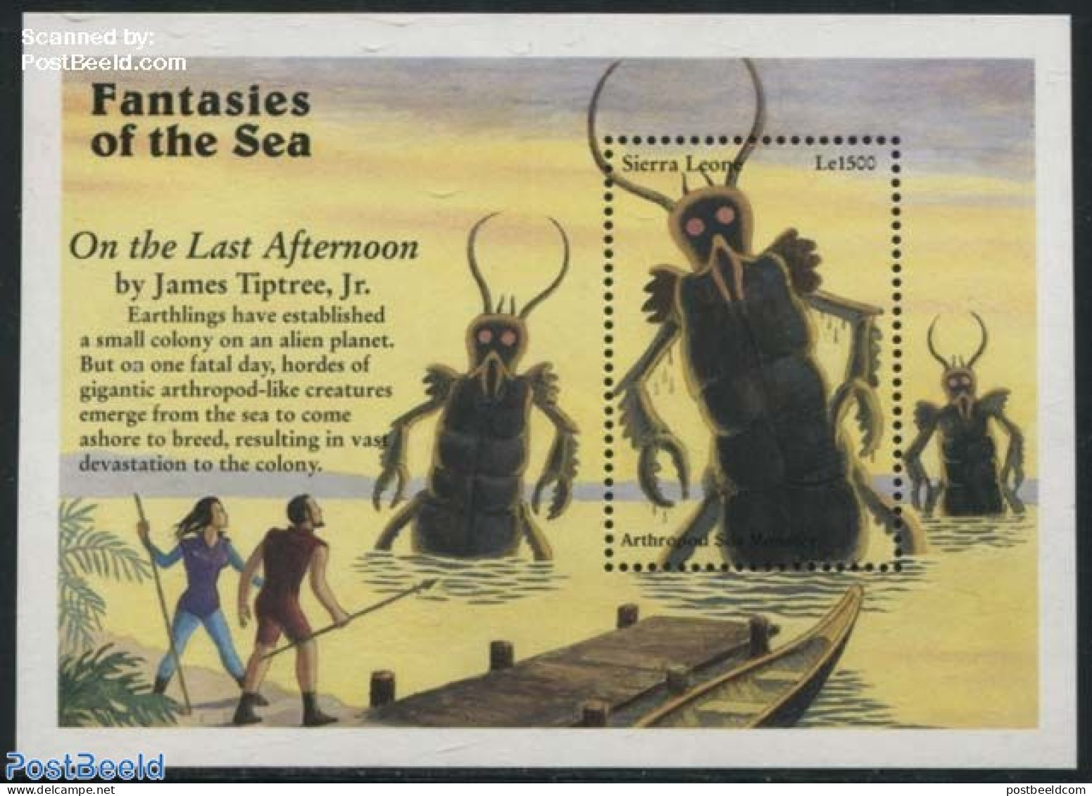 Sierra Leone 1996 Arthropod Sea Monster S/s, Mint NH, Art - Fairytales - Verhalen, Fabels En Legenden