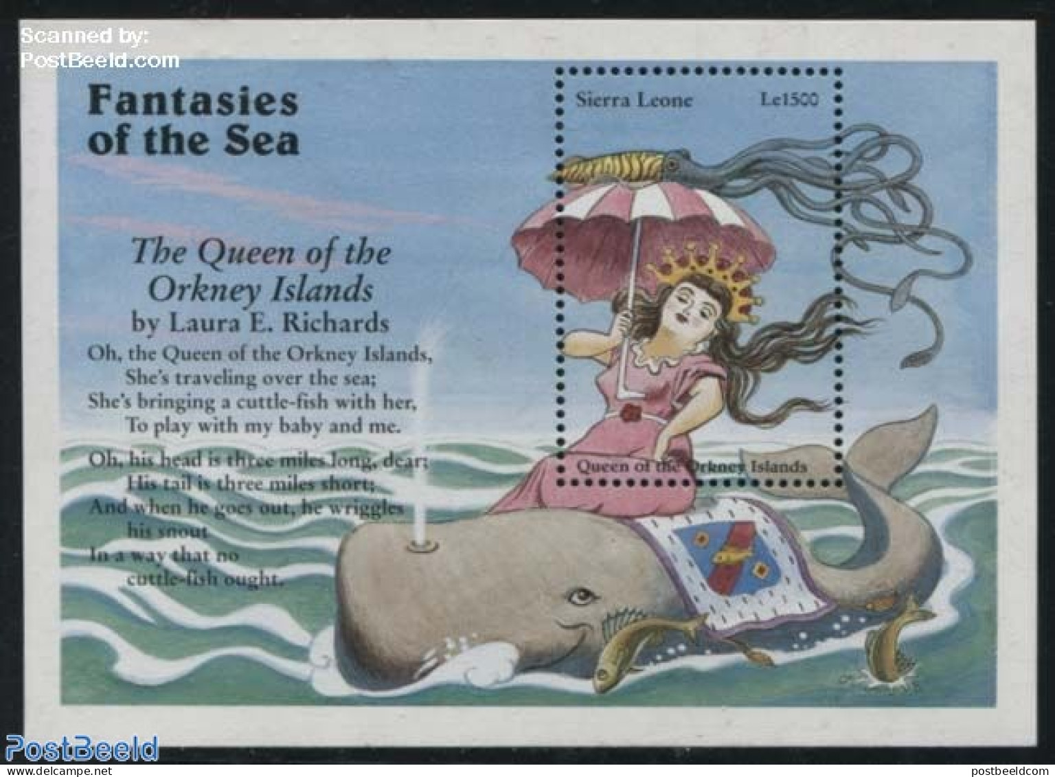 Sierra Leone 1996 Queen Of The Orkney Islands S/s, Mint NH, Art - Fairytales - Verhalen, Fabels En Legenden