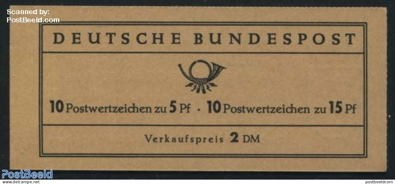 Germany, Federal Republic 1965 Albertus/Tegel Booklet, Mint NH, Stamp Booklets - Ungebraucht