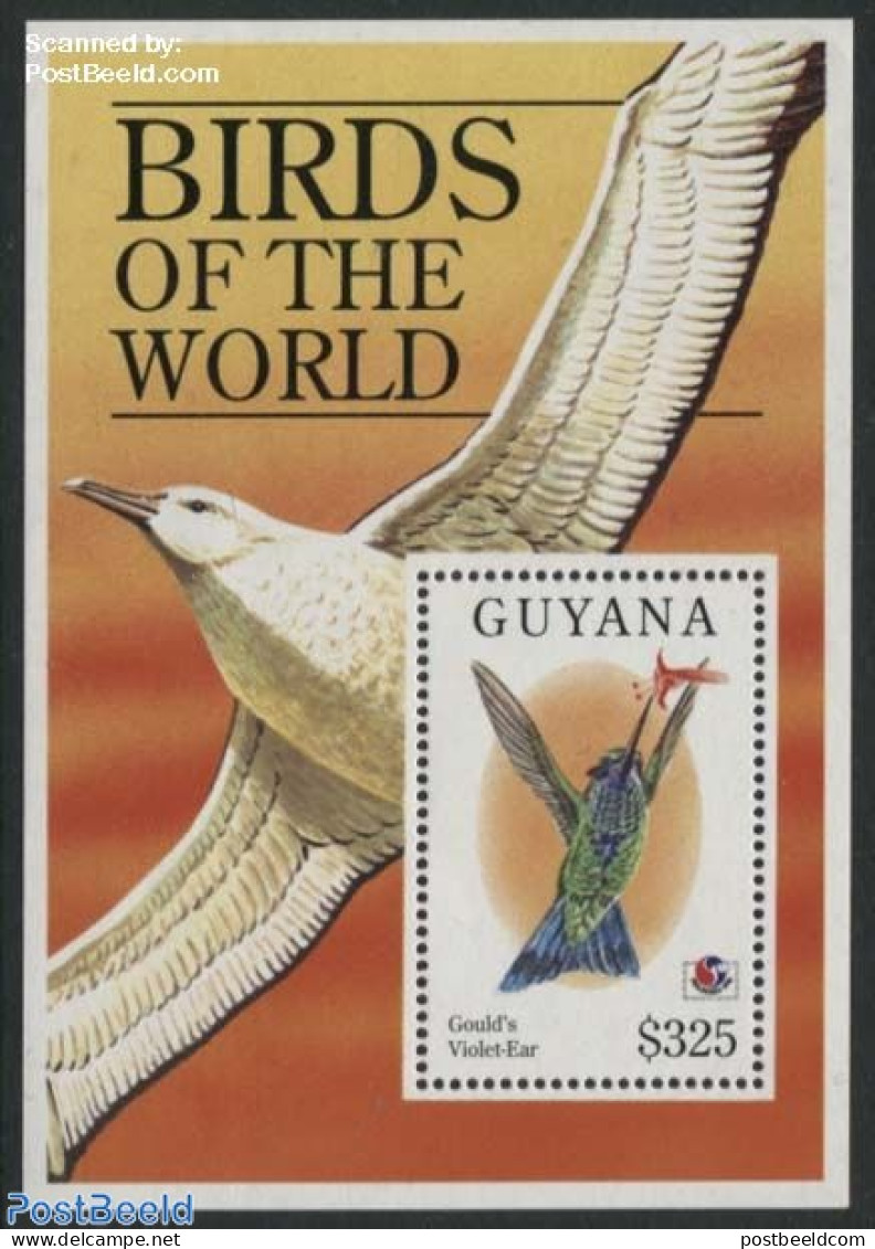 Guyana 1994 Goulds Violet Ear S/s, Mint NH, Nature - Birds - Guyane (1966-...)