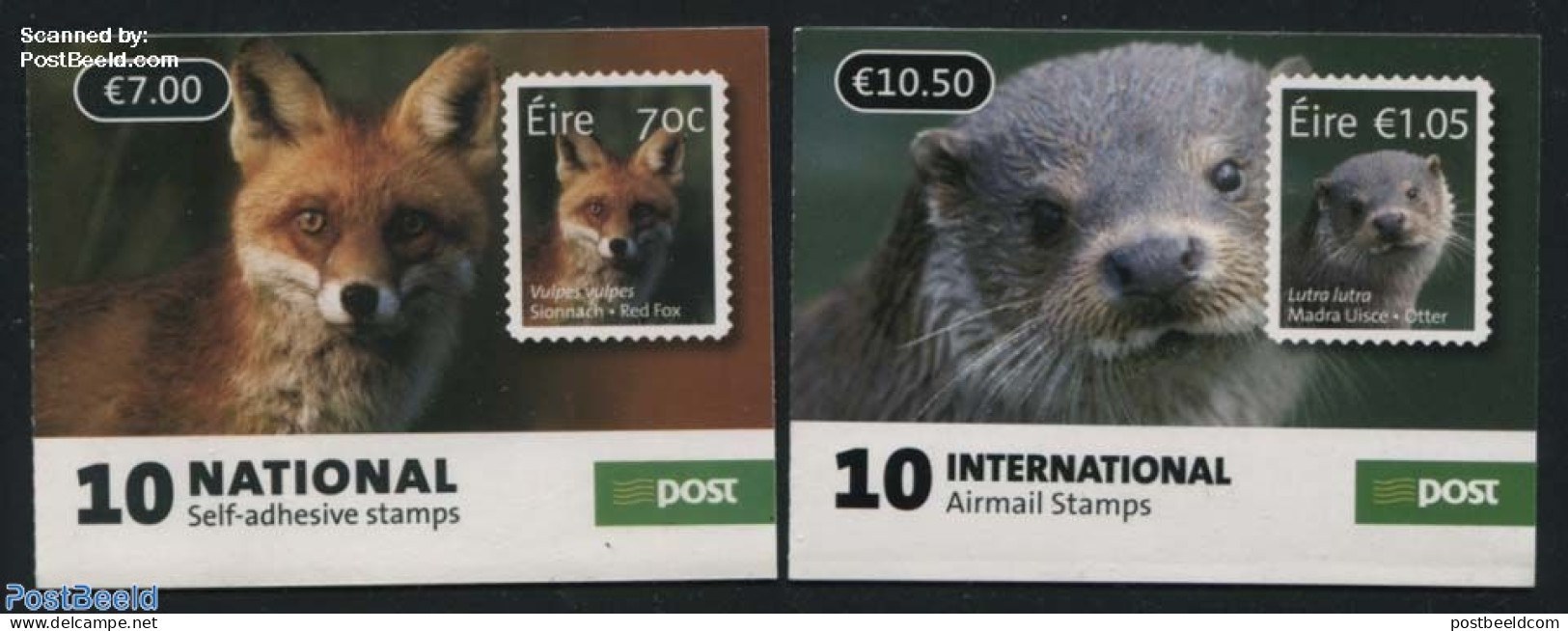 Ireland 2015 Definitives, Animals 2 Booklets, Mint NH, Nature - Animals (others & Mixed) - Stamp Booklets - Nuovi