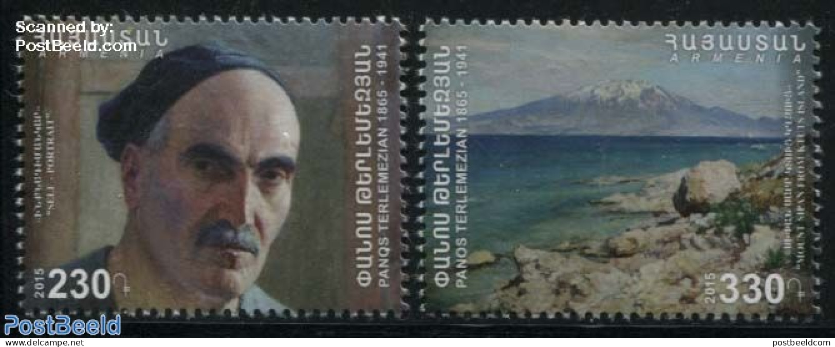 Armenia 2015 Panos Terlemezian 2v, Mint NH, Art - Paintings - Self Portraits - Armenien