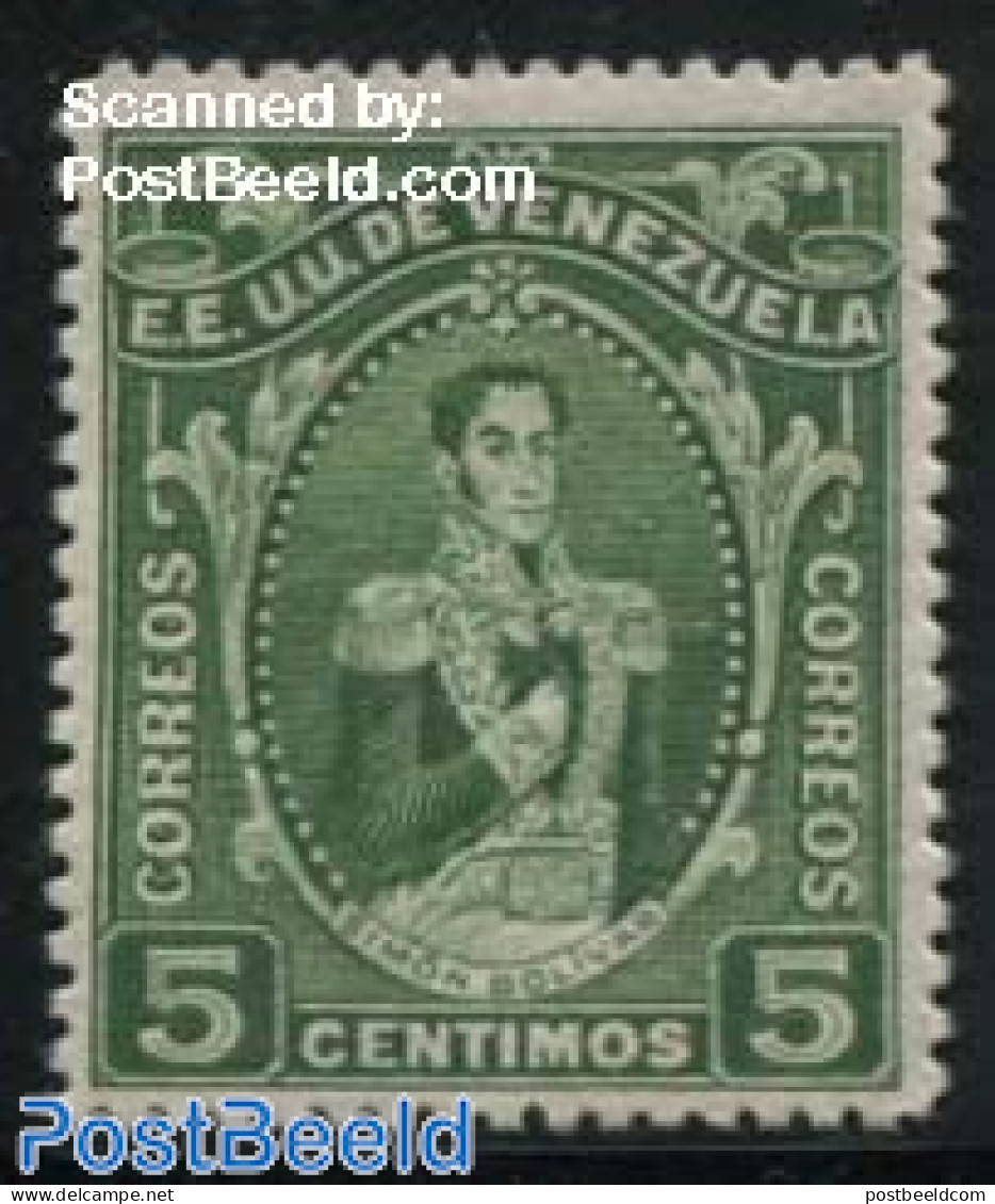 Venezuela 1914 5c, Stamp Out Of Set, Mint NH - Venezuela