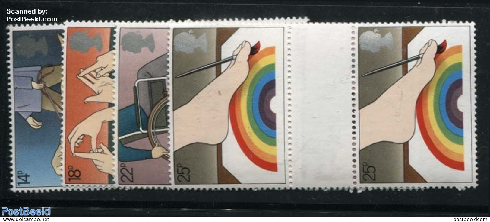 Great Britain 1981 International Year Of Disabled People 4v, Gutterpairs, Mint NH, Health - Nature - Disabled Persons .. - Unused Stamps