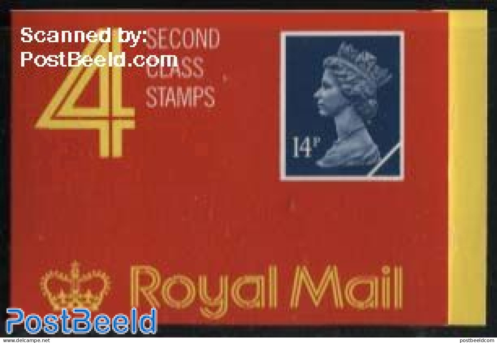 Great Britain 1989 4x14p Booklet, Cover By Walsall, Stamps Imperforated On Three Sides, Mint NH, Stamp Booklets - Neufs