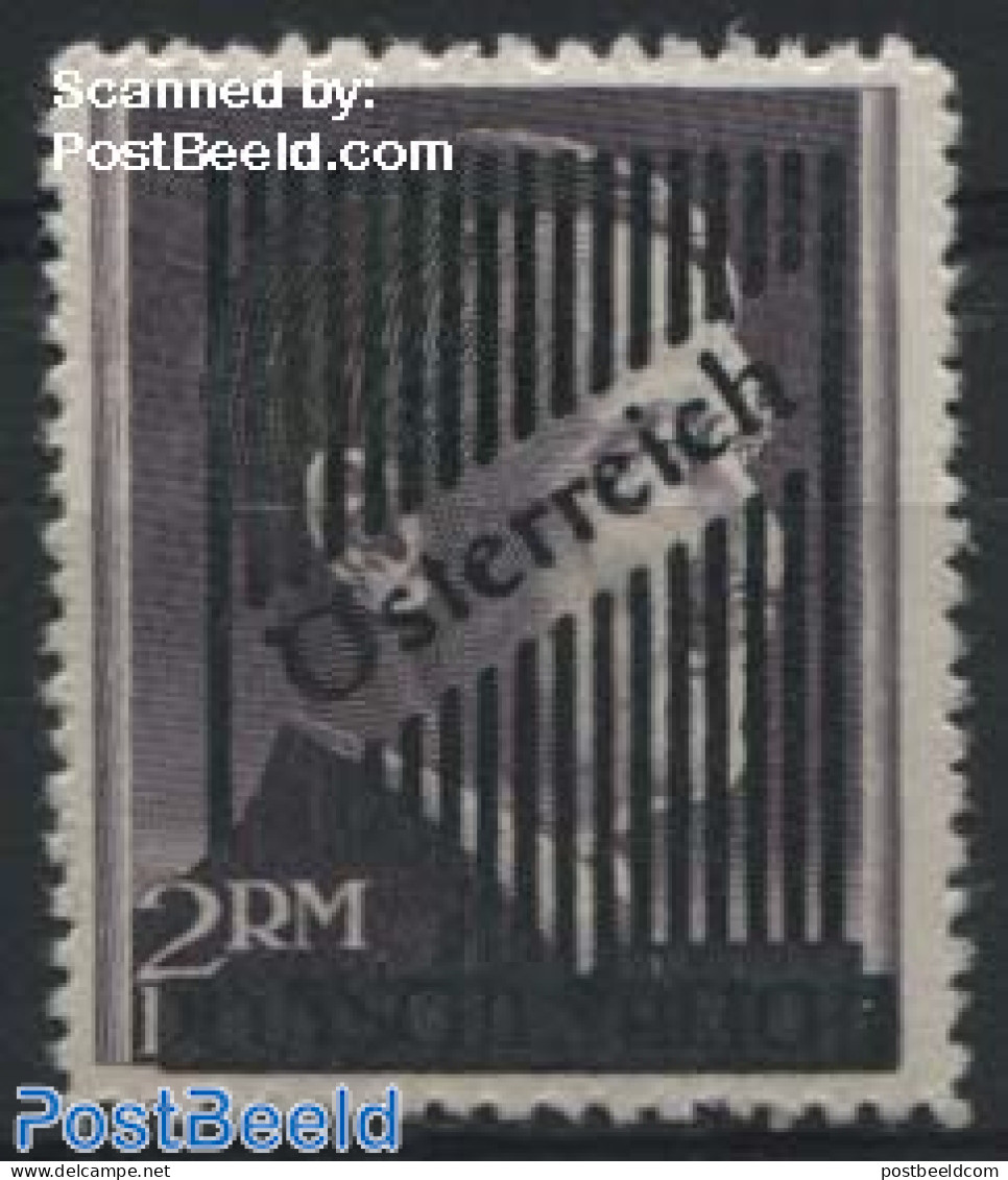 Austria 1945 Not Issued, 2RM, Perf 12.5, Stamp Out Of Set, Mint NH - Ungebraucht