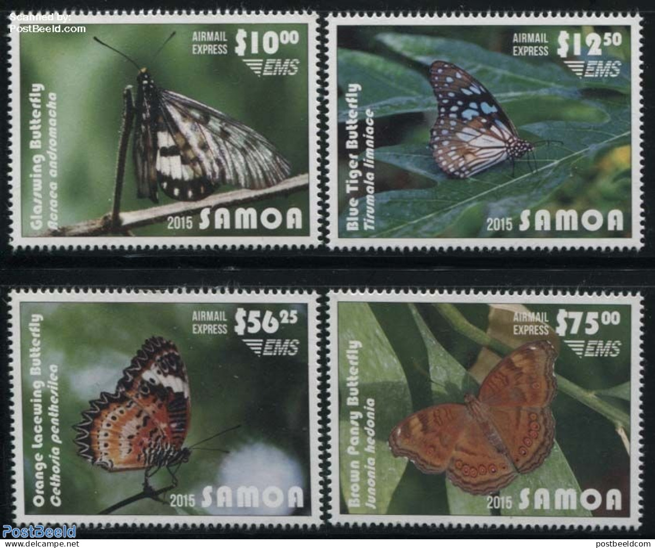 Samoa 2015 Butterflies 4v, Mint NH, Nature - Butterflies - Samoa (Staat)