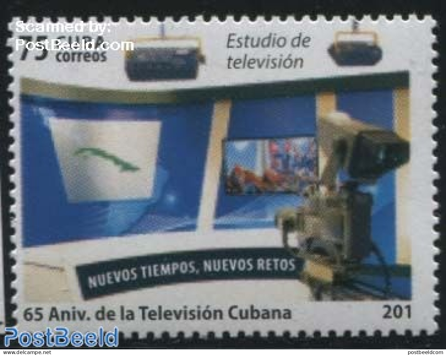 Cuba 2015 65 Years Television 1v, Misprint: Year 201, Mint NH, Science - Various - Telecommunication - Errors, Misprin.. - Ongebruikt