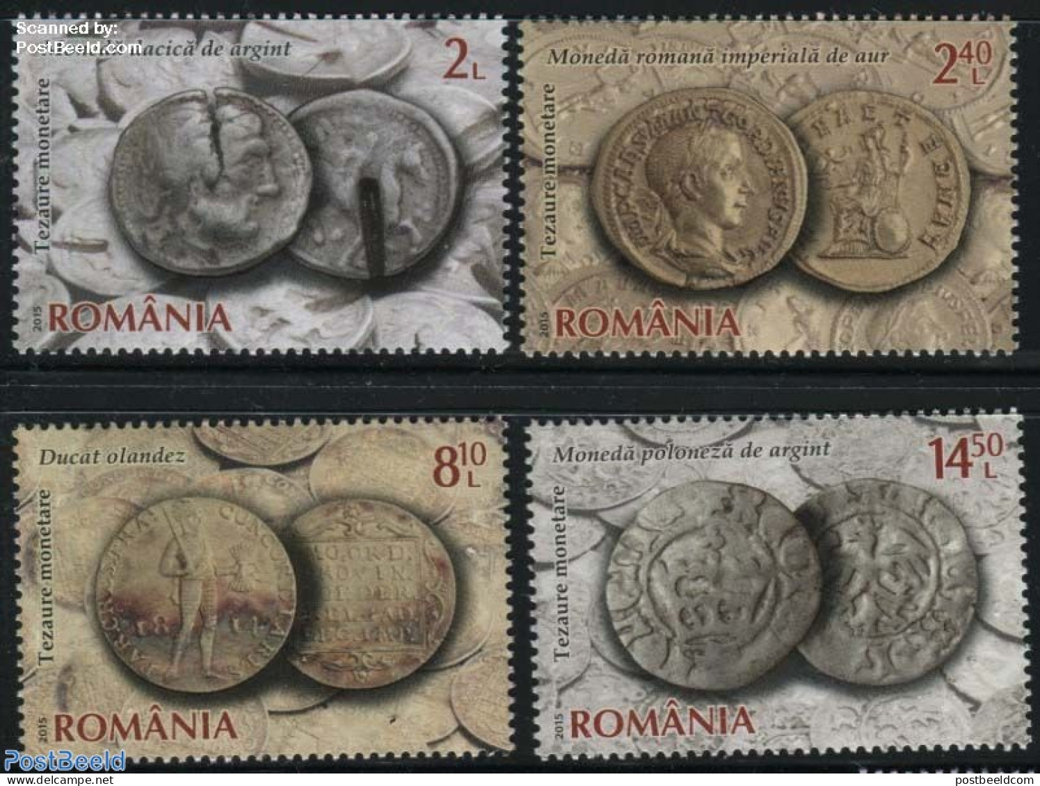 Romania 2015 National Bank Coin Collection 4v, Mint NH, History - Various - Netherlands & Dutch - Money On Stamps - Nuovi