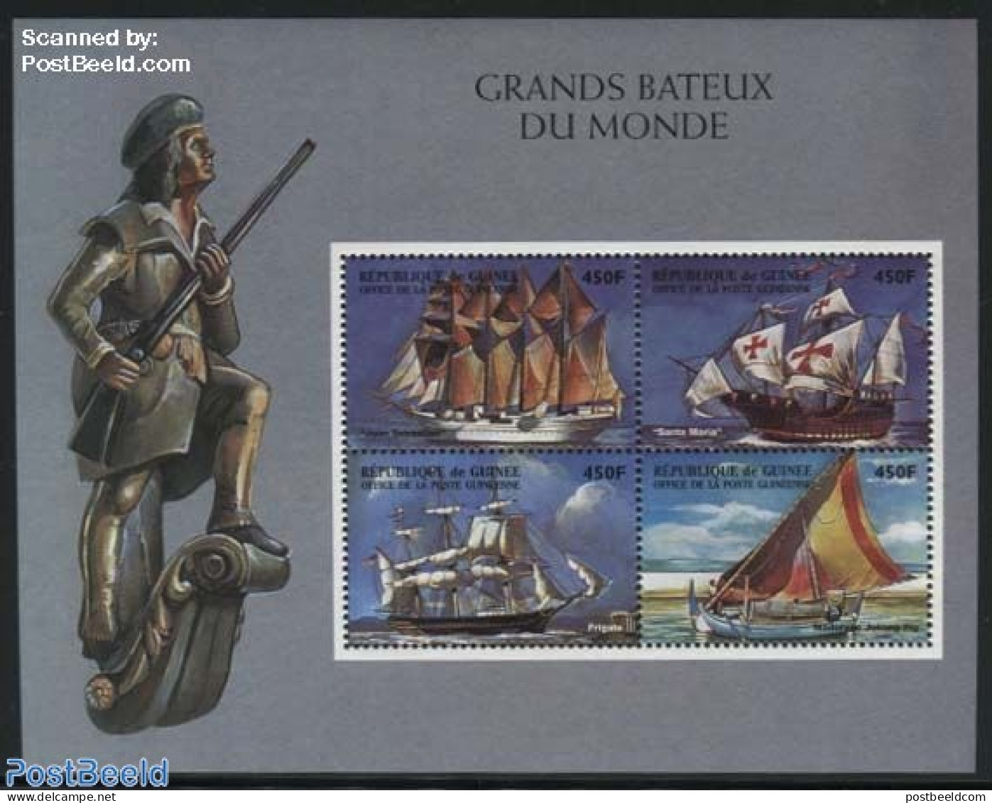 Guinea, Republic 1998 Ships 4v M/s, Mint NH, Transport - Ships And Boats - Barche