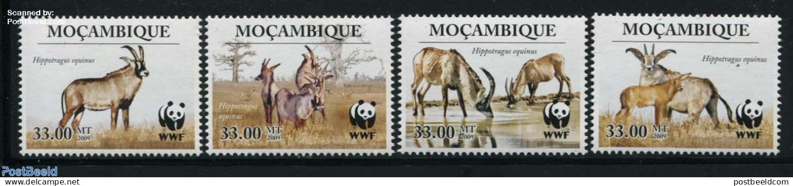 Mozambique 2010 WWF, Roan Antelope 4v, Mint NH, Nature - Animals (others & Mixed) - World Wildlife Fund (WWF) - Mosambik
