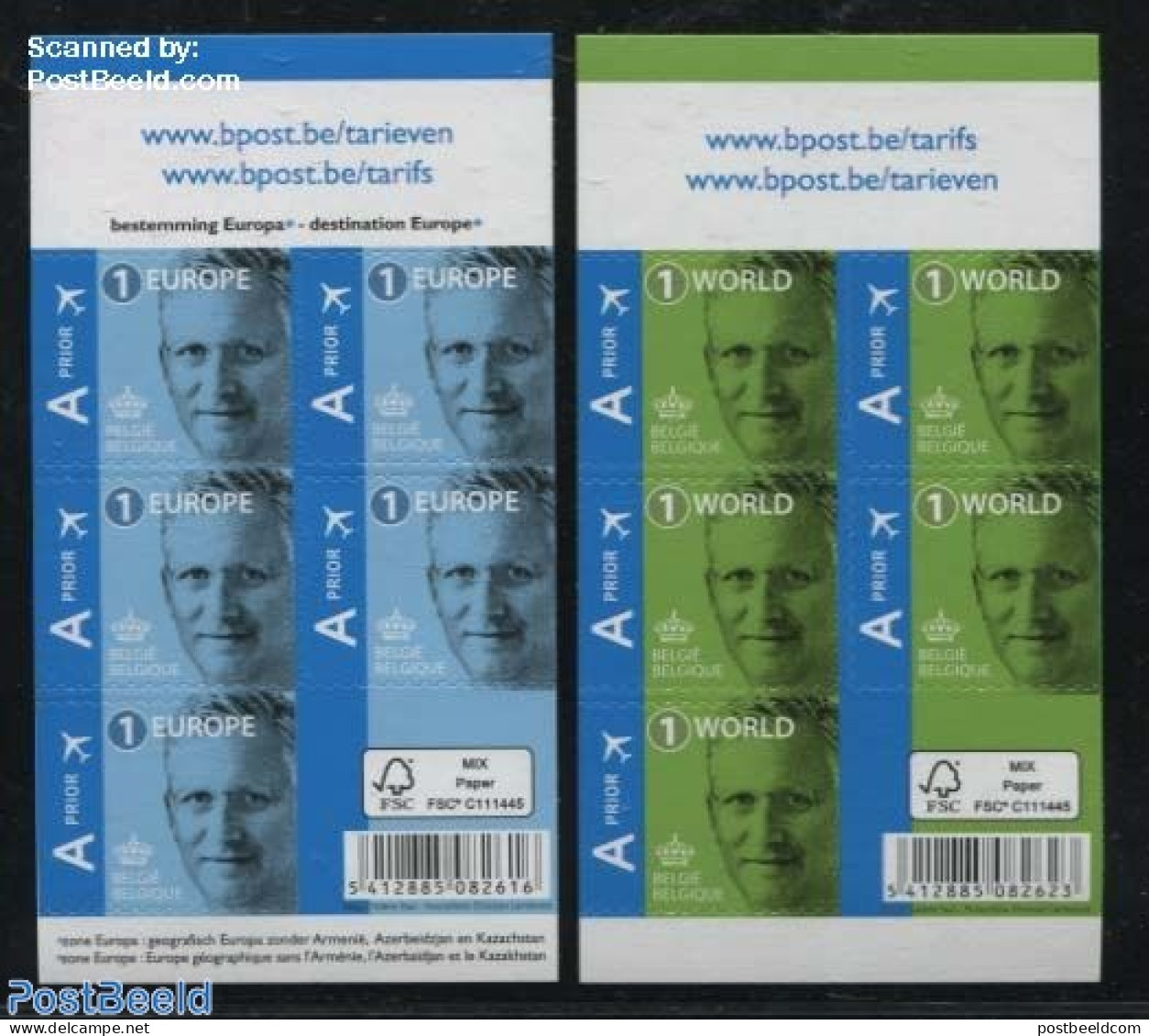 Belgium 2016 Definitives, Europe & World 2 Booklets S-a, Mint NH, History - Transport - Kings & Queens (Royalty) - Sta.. - Nuovi
